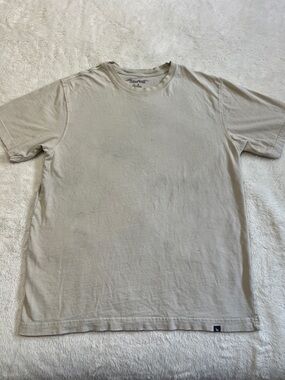 Eddie Bauer Men’s Short-Sleeve Crewneck T-Shirt - Light Beige. Size Medium